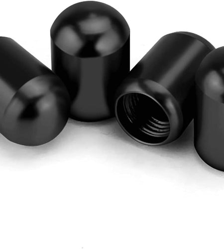 4PCS Car Tire Valve Stem Caps, Air Caps Cover, Universal for Cars, Suvs, Bike, Trucks and Motorcycles, Car Wheel & Tire Exterior Accessories-Black