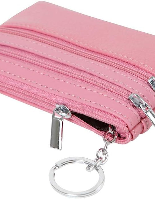 Load image into Gallery viewer, Women'S Genuine Leather Coin Purse Mini Pouch Change Wallet with Key Ring
