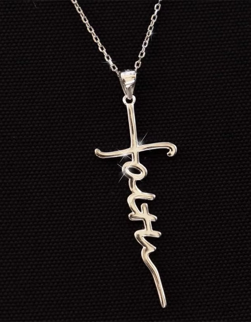 Load image into Gallery viewer, Stainless Steel Custom Cross Name Necklace Chain Letter Choker Necklace for Women Fashion Jewelry Gift
