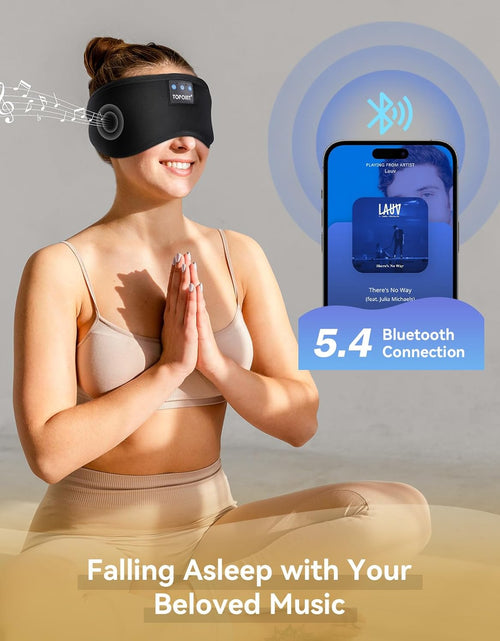 Load image into Gallery viewer, Sleep Mask Headphones Wireless Bluetooth 5.2, Eye Mask for Sleeping Side/Back Sleepers Travel Music Headsets with Microphone Handsfree Men Women Girls Gifts
