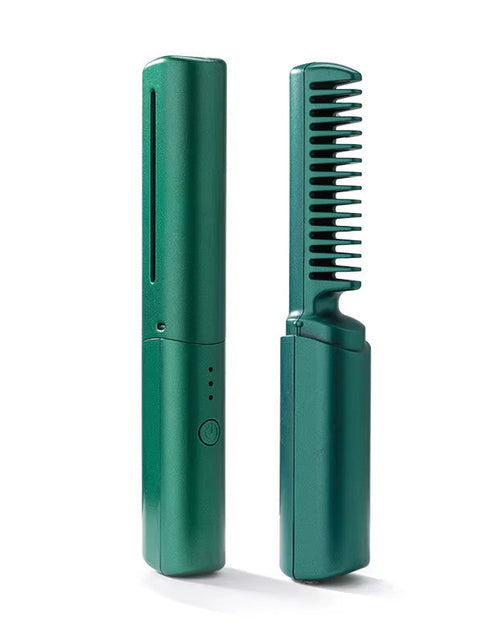 Load image into Gallery viewer, Portable Wireless Electric Hair Brushes Heating Straight Curly Negative Ion Hot Straightener Comb USB Charge Home Travel Women
