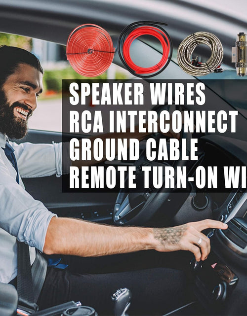Load image into Gallery viewer, 8 Gauge Car Amp Wiring Kit - Amp Power Wire Amplifier Installation Wiring Wire Kit, Power, Ground, Remote Cable, RCA Cable,Speaker Wire, Split Loom Tubing Fuse Holder Subwoofers Wiring Kit
