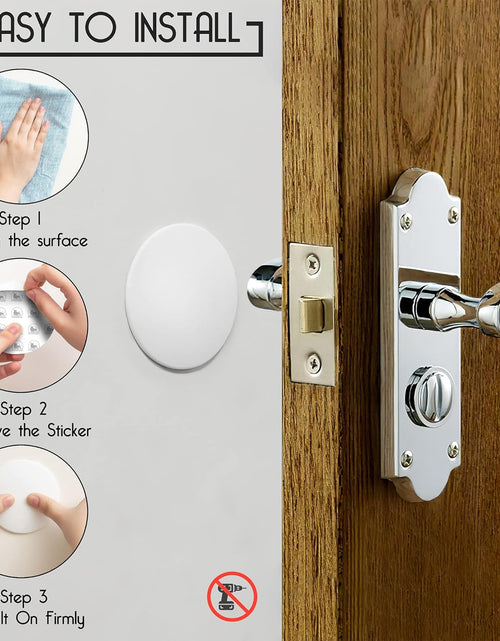 Load image into Gallery viewer, Door Stoppers - Large 3.15" (4 PCS) - Door Stoppers for Wall with Strong Back Adhesive - Quiet and Shock Absorbent Silicone Wall Protectors from Door Knobs - Protects Every Wall Surface
