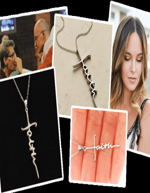 Load image into Gallery viewer, Stainless Steel Custom Cross Name Necklace Chain Letter Choker Necklace for Women Fashion Jewelry Gift
