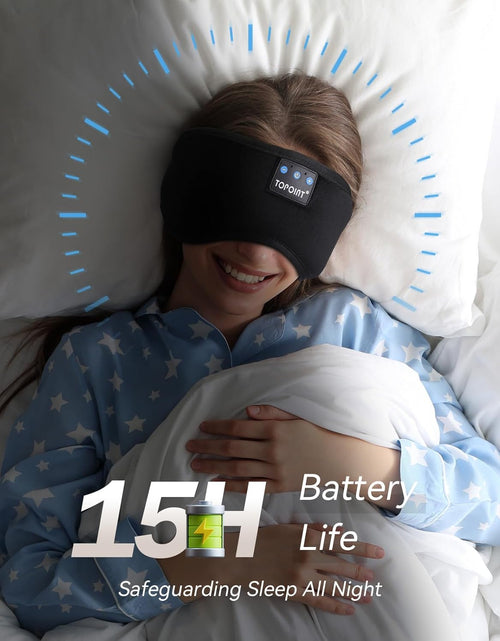 Load image into Gallery viewer, Sleep Mask Headphones Wireless Bluetooth 5.2, Eye Mask for Sleeping Side/Back Sleepers Travel Music Headsets with Microphone Handsfree Men Women Girls Gifts
