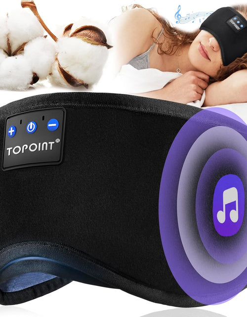 Load image into Gallery viewer, Sleep Mask Headphones Wireless Bluetooth 5.2, Eye Mask for Sleeping Side/Back Sleepers Travel Music Headsets with Microphone Handsfree Men Women Girls Gifts
